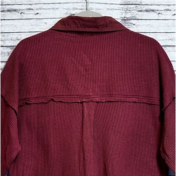 Sundance Waffle Knit Prudence Oversized Boho Shirt Jacket - Picture 4 of 9